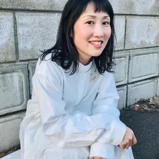 ミディアム カラー ママ美容師 *ヒマワリのヘアスタイル