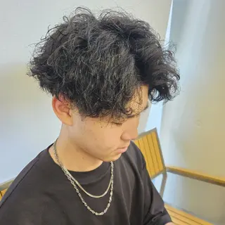 メンズ パーマ ショート ☀️ボブスタイル特化 大山あさひ☀️のヘアスタイル
