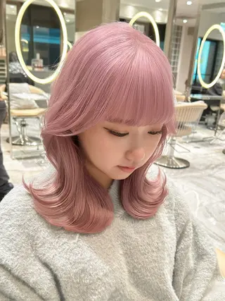 ミディアム 🥇KEN /レイヤー/艶カラーのヘアスタイル