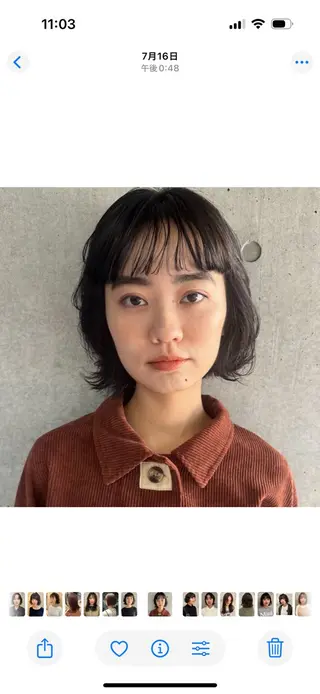 ショート カラー パーマ/ボブパーマ 艶カラー/坂本小夏のヘアスタイル