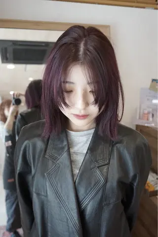 ミディアム カラー 産休中です 艶カラー♡オカのヘアスタイル