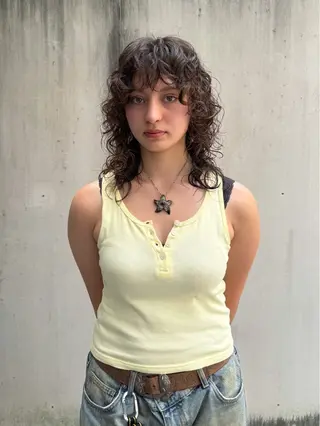 ミディアム パーマ ZENKO表参道店所属・デジタルパーマ 🌀ボブ　萩原　龍のヘアスタイル