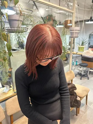 ミディアム カラー REINA☁️透明感 カラー/ぷつっと♡のヘアスタイル