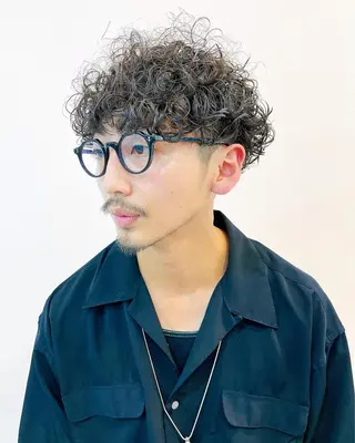ショート パーマ メンズ メンズパーマ タカキリョウのヘアスタイル