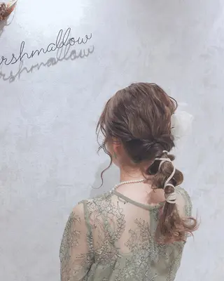 セミロング ヘアアレンジ Takagi Nanamiのヘアスタイル