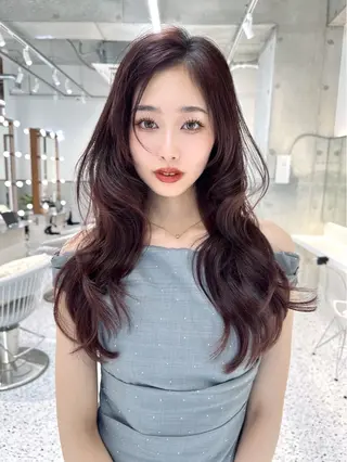 ロング カラー 韓国ヘア×髪質改善 サロンmareのヘアスタイル