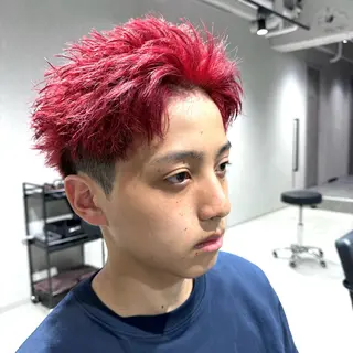 ショート カラー メンズ スパイキーショート パーマ🔥ritaのヘアスタイル