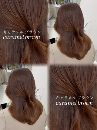 ロング カラー 足立 遥奈のヘアスタイル