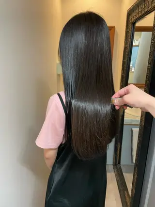 ロング カラー パーマ ヘアアレンジ ミズタ マイのヘアスタイル