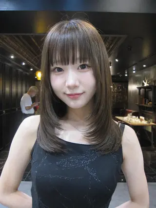 セミロング カラー ルカ/ レイヤーカット🍓のヘアスタイル