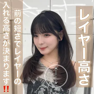 セミロング カラー ヘアアレンジ 最小顔周り レイヤー特化/こうきのヘアスタイル