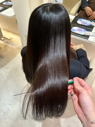 ロング 髪質改善・縮毛矯正 濱　泰賀のヘアスタイル