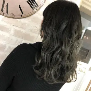 セミロング カラー Aujua ソムリエ 勝又舞夏のヘアスタイル