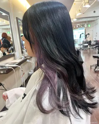 ロング カラー 酸性ストレート 🤍🎀honokaのヘアスタイル