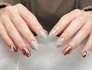 ネイル Kaka_ パラジェル、長さだしのネイルデザイン