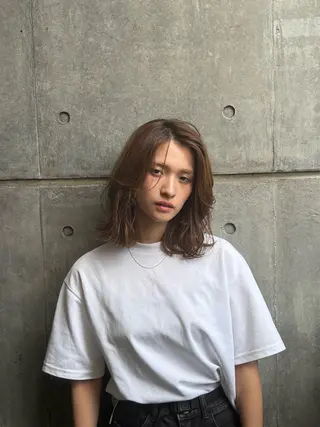 ミディアム 艶髪/髪質改善つくば 韓国風カット内田のヘアスタイル