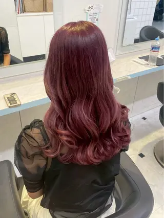 ロング カラー トレンド暖色ヘア🍒 miu🍒のヘアスタイル