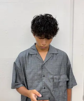 パーマ メンズ 🤎カット/ブリーチ /縮毛矯正/大宮🤎のヘアスタイル