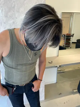 ショート カラー メンズ 🎗秋山勇 /三宮指名No.1のヘアスタイル