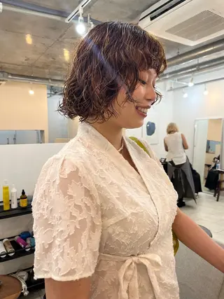 ショート カラー パーマ NOUN所属・eri kinjoのヘアスタイル