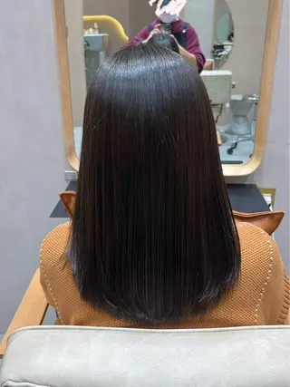 ミディアム ✨暗髪カラー✨ たけとら🐯のヘアスタイル