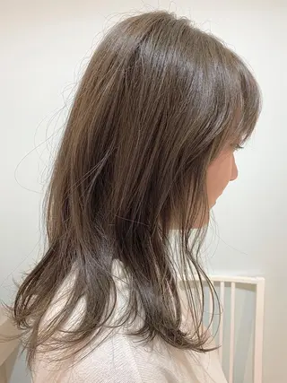 セミロング カラー パーマ 🇺🇸✂️🍟 こんあゆみのヘアスタイル