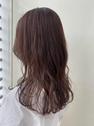 ミディアム カラー 韓国ヘア顔周りカット 艶髪ベージュtamaのヘアスタイル