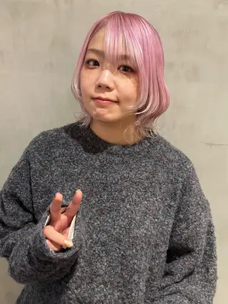 ショート カラー オタク特化🎀 顔まわり🎀ゆうなのヘアスタイル