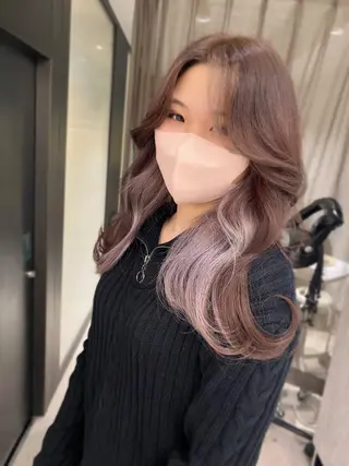 ロング 京都レイヤーカット/ 縮毛矯正/羽柴りくのマツエク・マツパデザイン