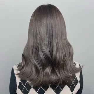 ロング カラー 透明感カラー グレージュ/あいのヘアスタイル