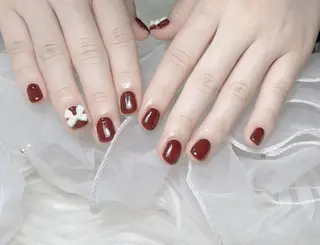 ネイル ki🍒🍒 ki ツルツルネイルのネイルデザイン