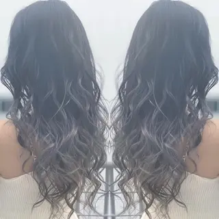 ロング カラー ヘアアレンジ 髪質改善×ハイトーン 中田啄也のヘアスタイル