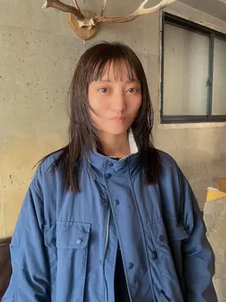 セミロング カラー パーマ/レイヤー 岩山丈一郎のヘアスタイル