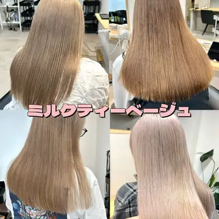ロング カラー 髪質改善/レイヤー/ ハイトーン/まなみのヘアスタイル