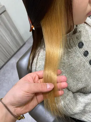 ロング ムトウセイマ/艶髪 /艶ケアWブリーチのヘアスタイル