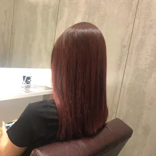 セミロング カラー 浦﨑 笑美里のヘアスタイル