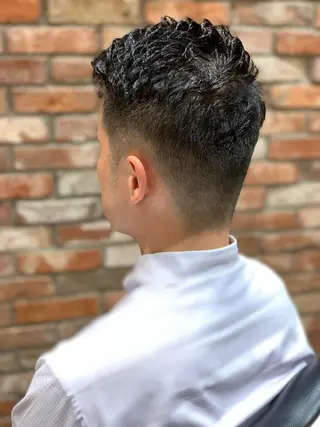 ショート パーマ メンズ HIROGINZAプレミアムバーバー赤坂店所属・田中 千恩のヘアスタイル