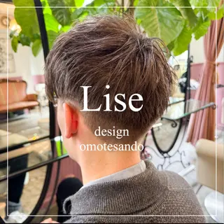 ショート カラー パーマ ヘアアレンジ メンズ 表参道Lise おおいしおりのヘアスタイル