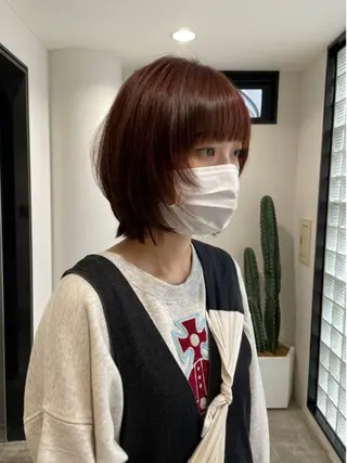 ショート カラー 🟡ひろの/ツヤ カラー/髪質改善🟡のヘアスタイル