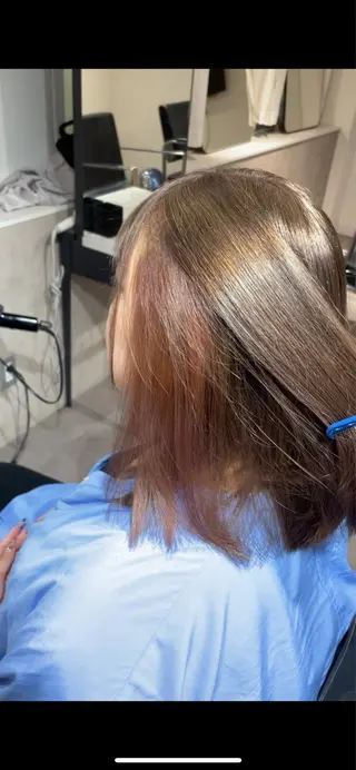 ショート カラー ハイトーン/エクステ YONIのヘアスタイル