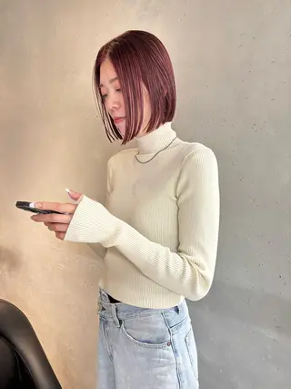 ショート カラー レイヤー/顔周り /AKARIのヘアスタイル