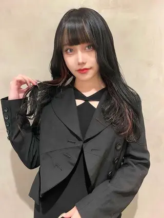 ロング カラー オタク特化🎀 顔まわり🎀ゆうなのヘアスタイル