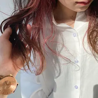 セミロング カラー やまぐち もえかのヘアスタイル