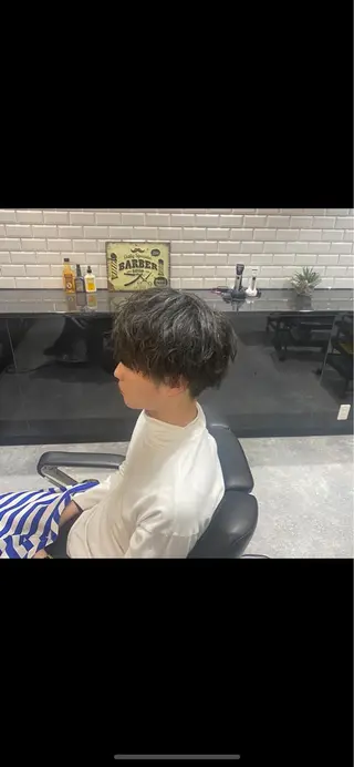 ミディアム パーマ メンズ 前田賢生 ご新規様はNGのヘアスタイル