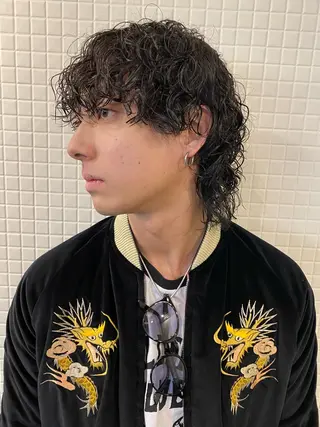 ミディアム パーマ メンズ 7Bridge所属・ハッシュカット 小西貫太のヘアスタイル