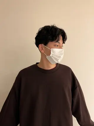 ショート パーマ メンズ メンズハイトーン/栄 /イトウタケルのヘアスタイル