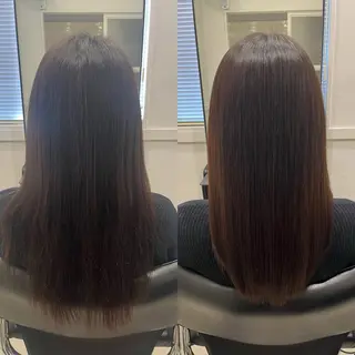 セミロング 縮毛矯正/髪質改善 /レイヤー/韓国のヘアスタイル