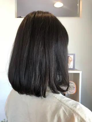 ミディアム MOLLA 浅香山店所属・谷口ゆめ/縮毛矯正/ カット/美眉ワックスのヘアスタイル