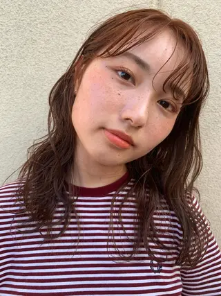 ミディアム カラー haru/レイヤー/ ウルフのヘアスタイル