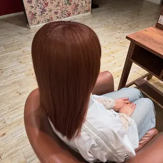 セミロング カラー 清水 紗彩のヘアスタイル